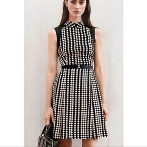 Tory Burch 100% Silk Black & Cream Polka Dot Katy Dress Size 8